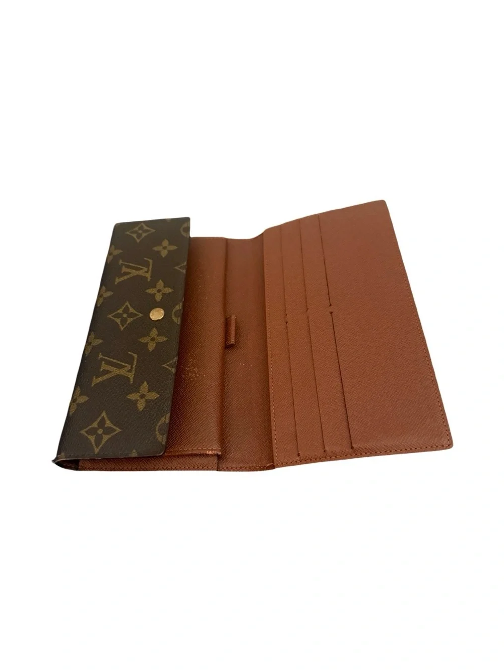 Louis Vuitton Monogram Canvas Continental Wallet in Brown and Gold